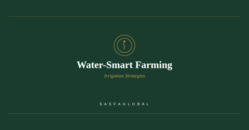 Water-smart irrigation strategies for African agriculture